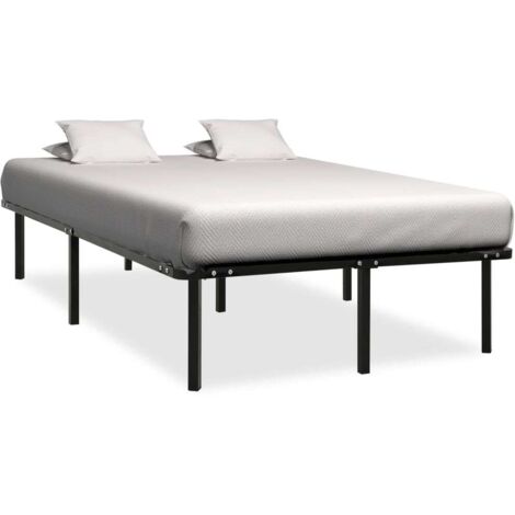Estructura de cama de metal negro 200x200 cm vidaXL