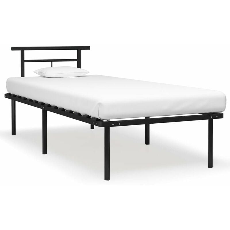 

Estructura de cama de metal negro 90x200 cm