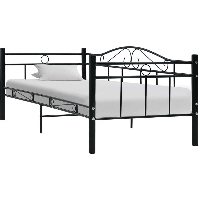 

Estructura de cama de metal negro 90x200 cm