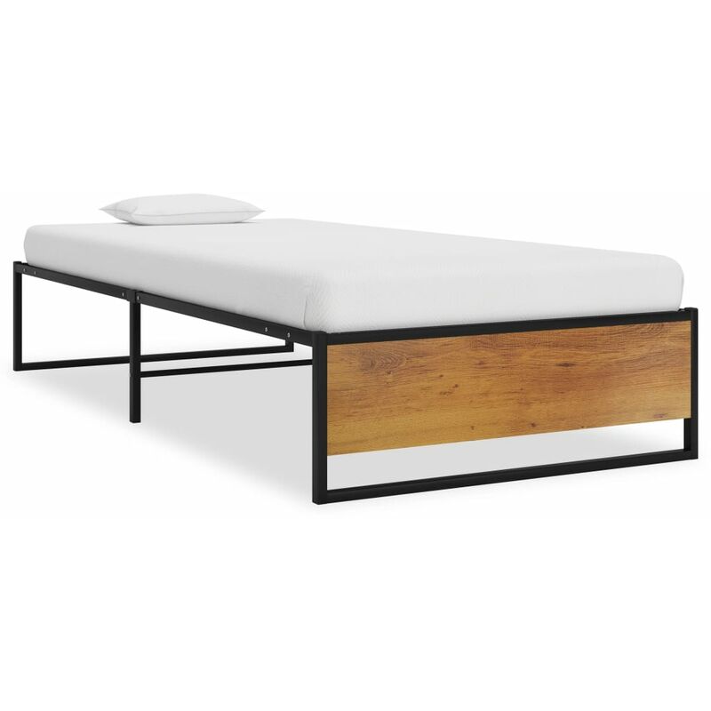 

Estructura de cama de metal negro 90x200 cm - Negro