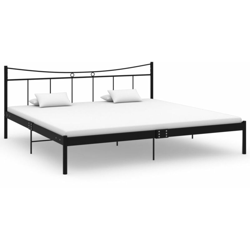 

Estructura de cama de metal y madera contrachapada 200x200 cm