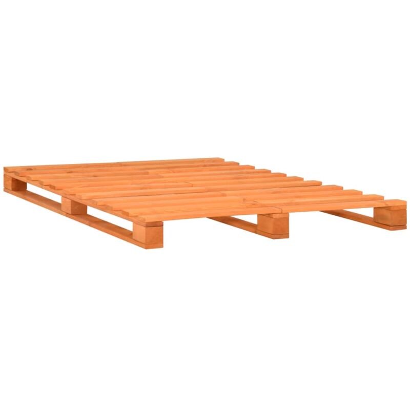 

vidaXL Estructura de Cama de Palés Madera Maciza de Pino Marrón 120x200cm - Marrón