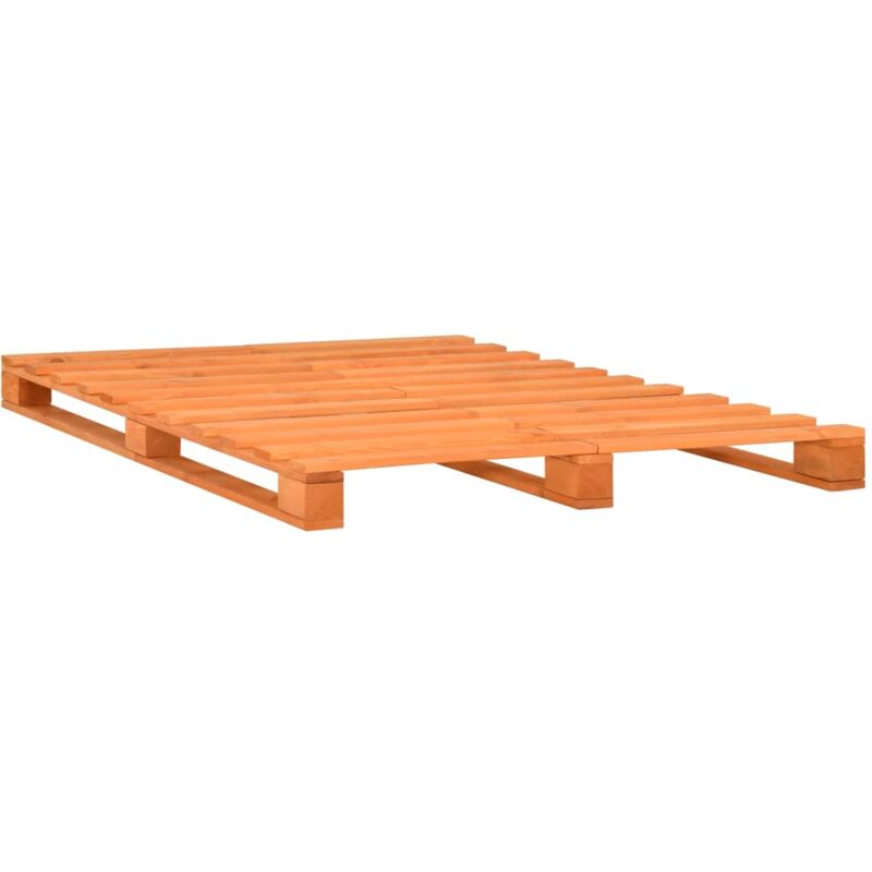 

vidaXL Estructura de Cama de Palés Madera Maciza de Pino Marrón 200x200cm - Marrón