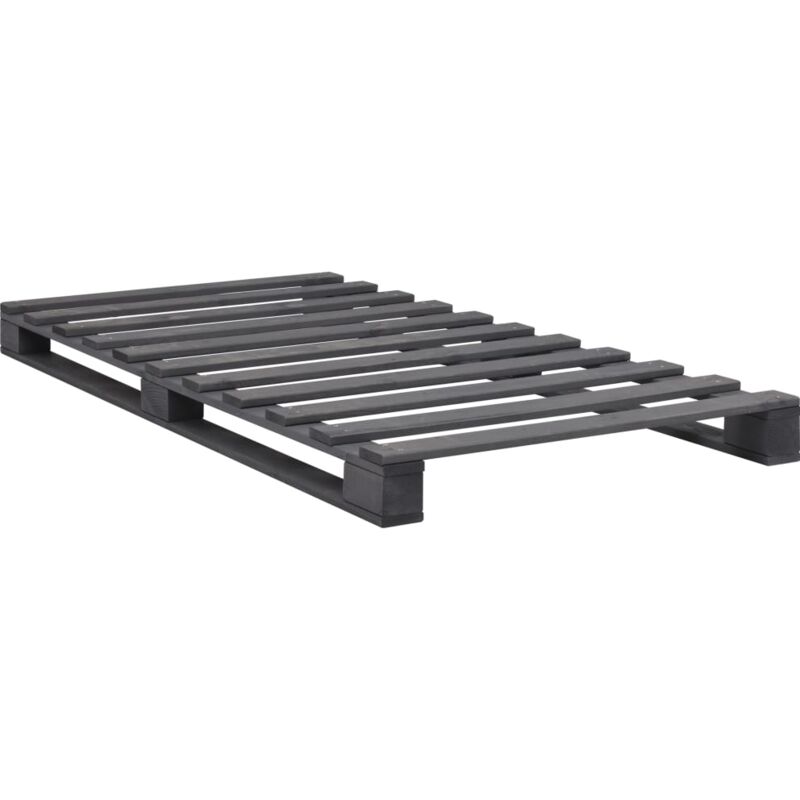 

Estructura de Cama de Palés Madera Maciza de Pino Gris 90x200cm - Gris - Vidaxl