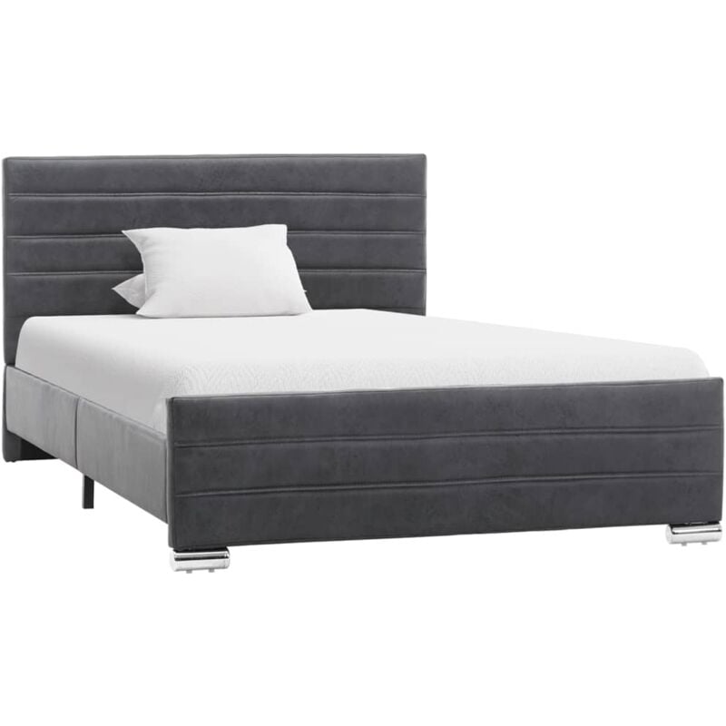 

Estructura de Cama de Piel de Ante Artificial Gris 120x200 cm - Gris - Vidaxl