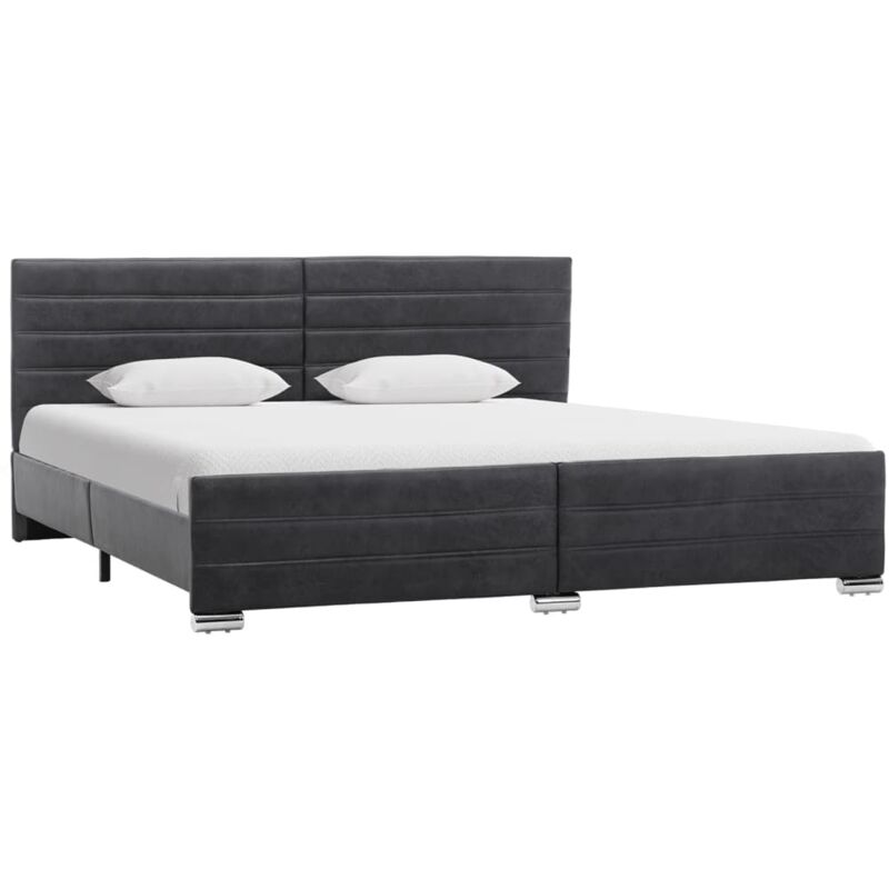 

Estructura de Cama de Piel de Ante Artificial Gris 140x200 cm - Gris - Vidaxl