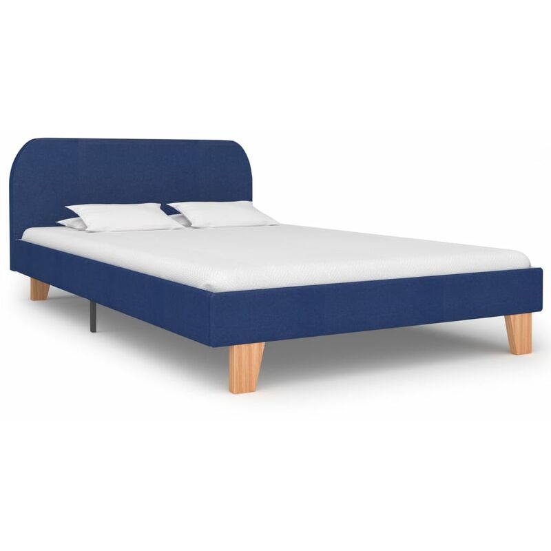 

Estructura de cama de tela azul 120x200 cm - Azul