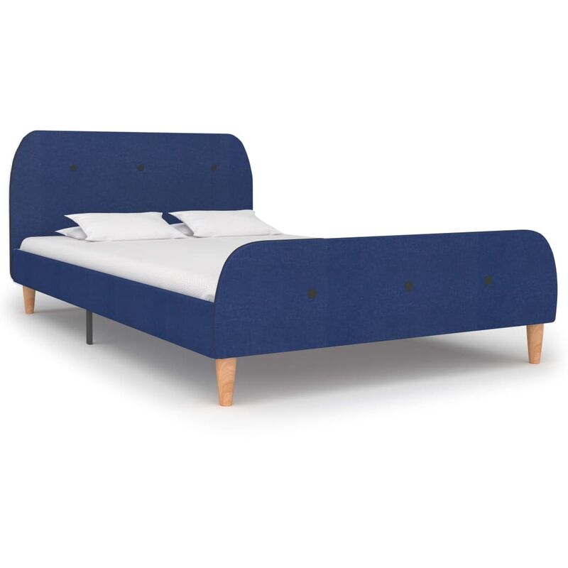 

Estructura de cama de tela azul 120x200 cm - Azul