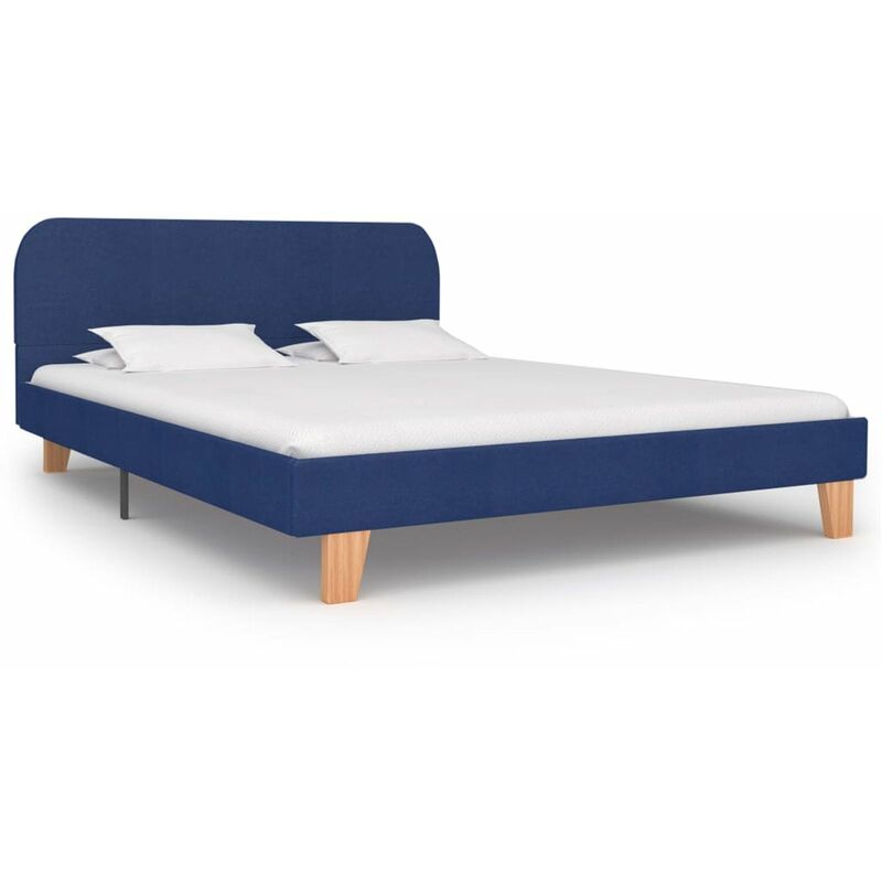 

Estructura de cama de tela azul 140x200 cm