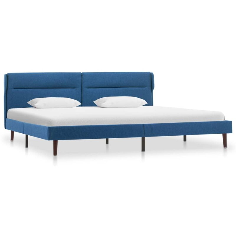 

Estructura de cama de tela azul 140x200 cm