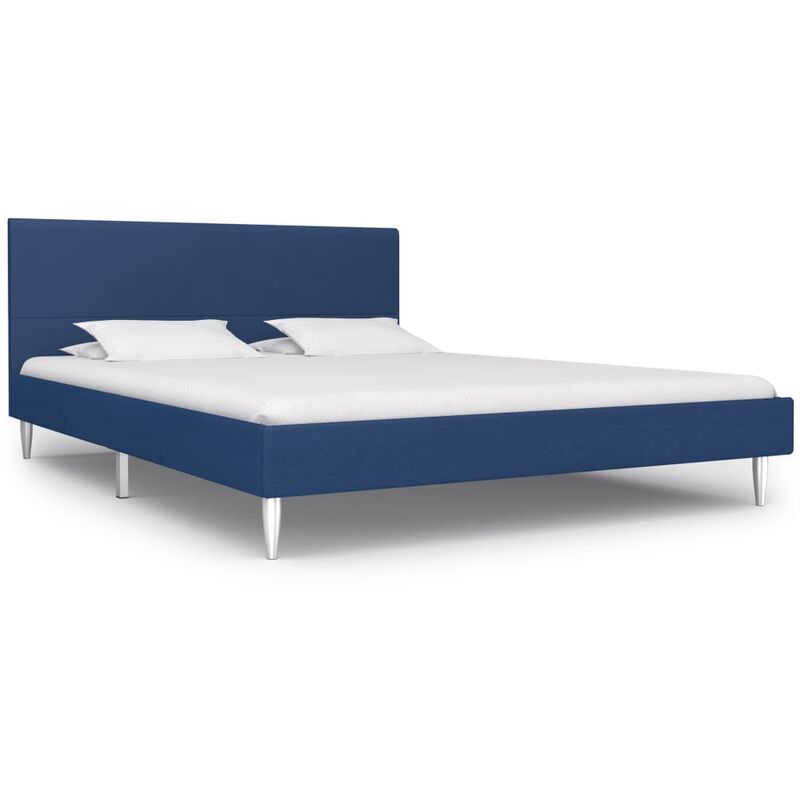 

Estructura de cama de tela azul 160x200 cm