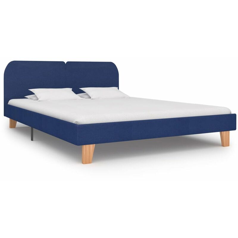 

Estructura de cama de tela azul 180x200 cm