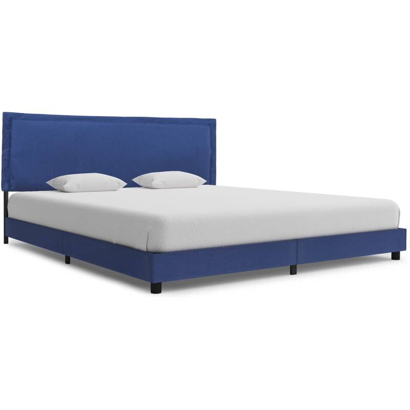 

Estructura de cama de tela azul 180x200 cm