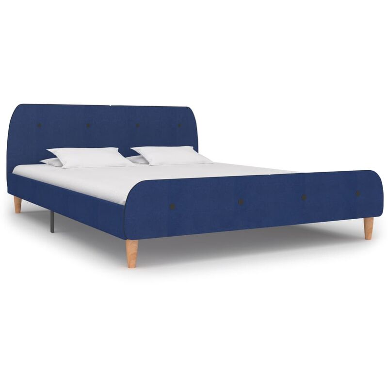 

Estructura de cama de tela azul 180x200 cm - Azul
