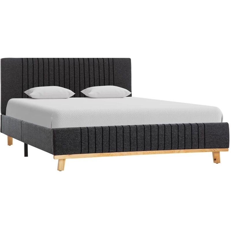 

Estructura de Cama de Tela Gris Oscura 140x200 cm - Gris - Vidaxl