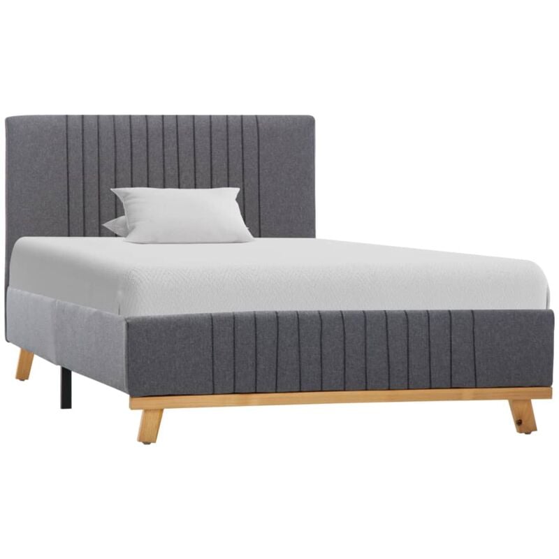 

Estructura de Cama de Tela Gris Claro 90x200 cm - Gris - Vidaxl