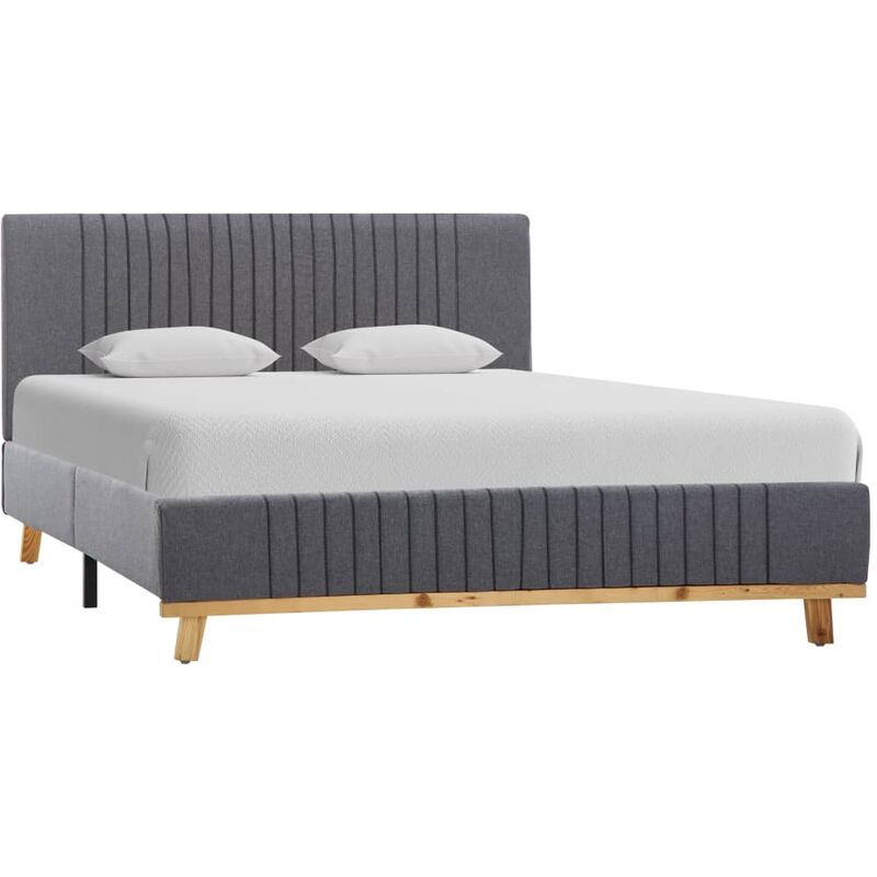 

Estructura de Cama de Tela Gris Claro 120x200 cm - Gris - Vidaxl