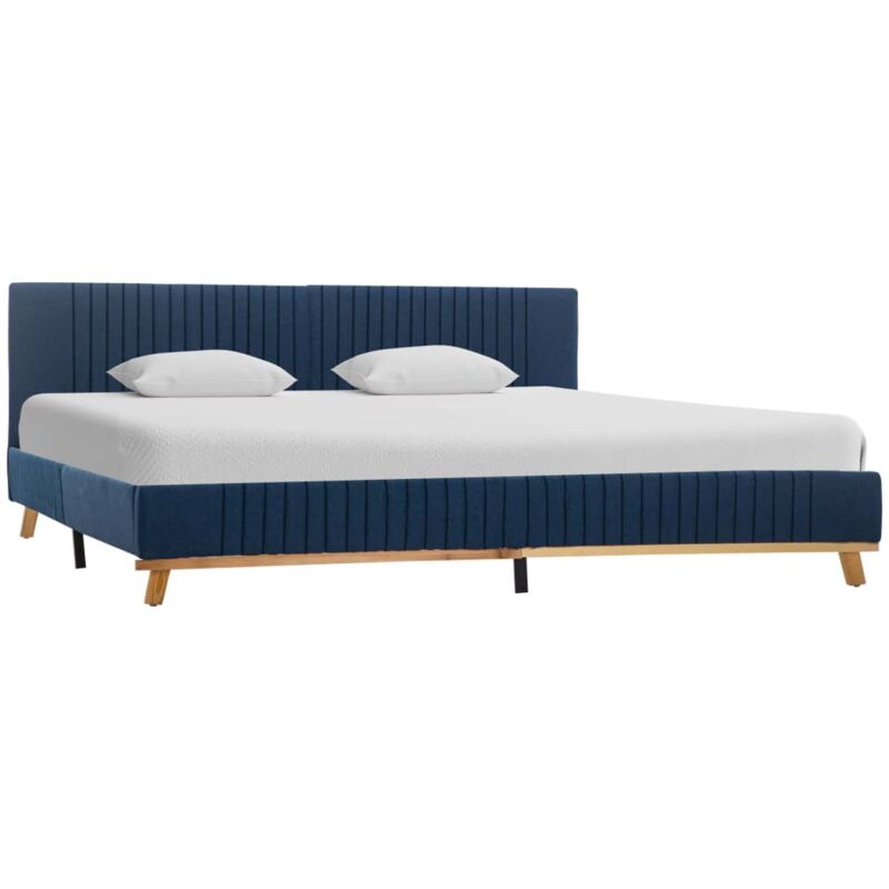 

Estructura de Cama de Tela Azul 160x200 cm - Azul - Vidaxl