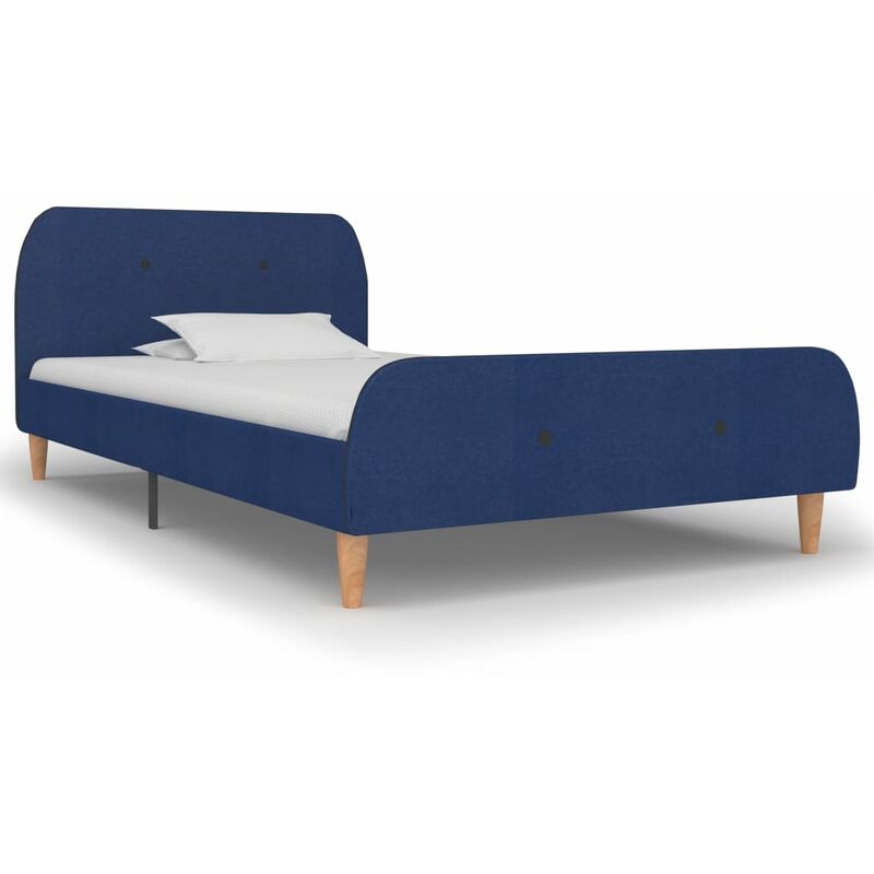 

Estructura de cama de tela azul 90x200 cm - Azul