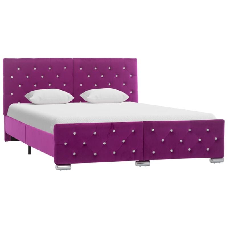 

Estructura de Cama de Tela Morado 140x200 cm - Púrpura - Vidaxl