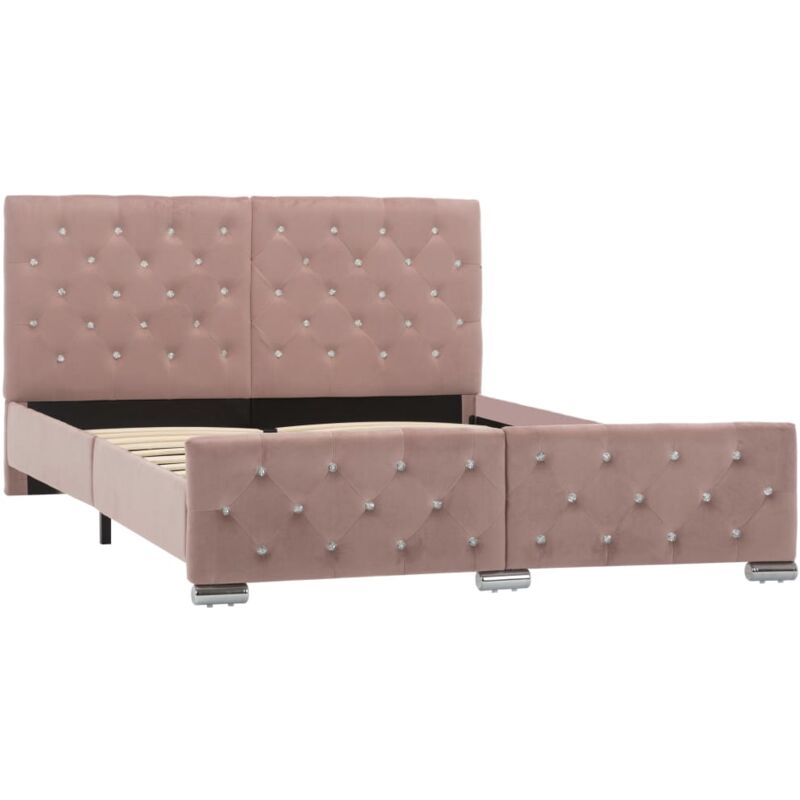 

vidaXL Estructura de Cama de Tela Rosa 140x200 cm - Rosa