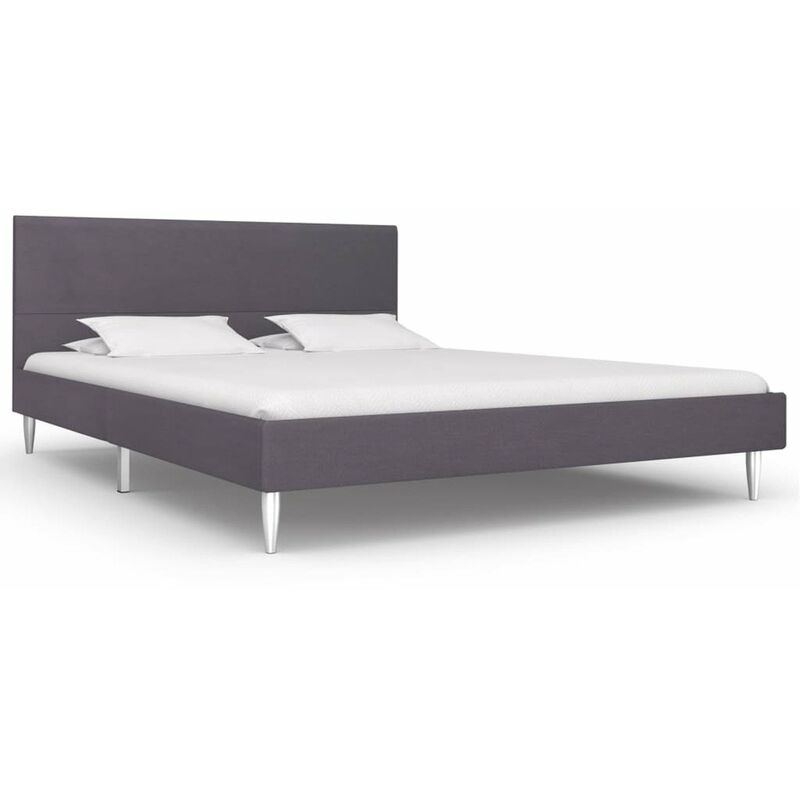 

Estructura de cama de tela gris 160x200 cm