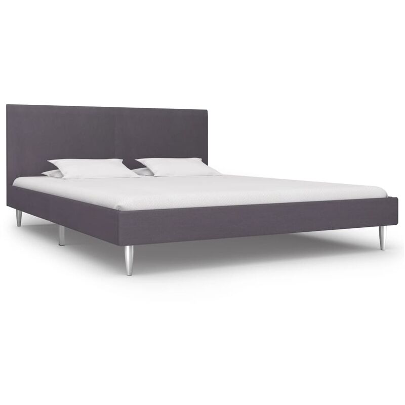 

Estructura de cama de tela gris 180x200 cm