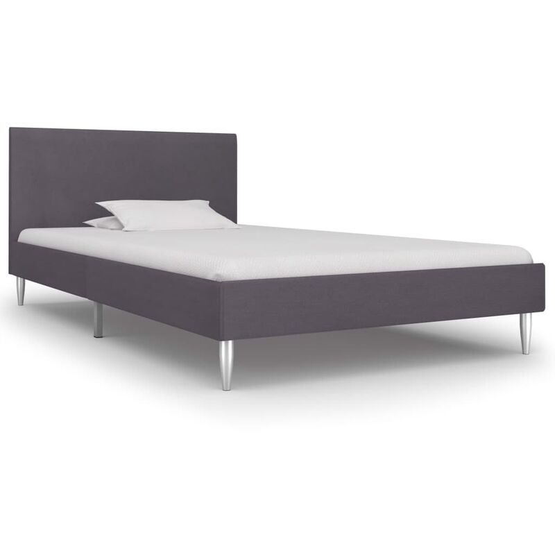 

Estructura de cama de tela gris 90x200 cm - Gris