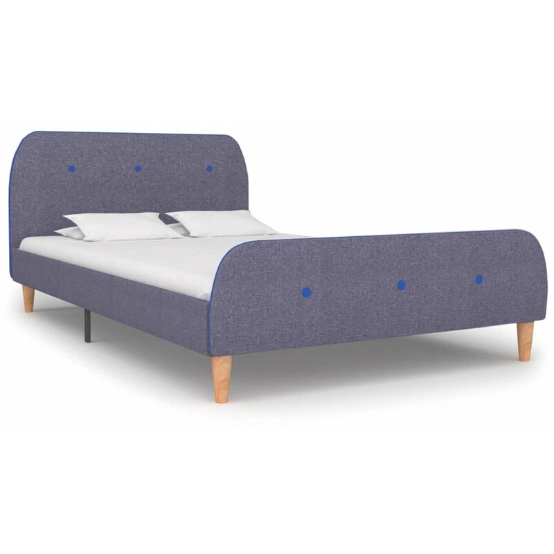 

Estructura de cama de tela gris claro 120x200 cm