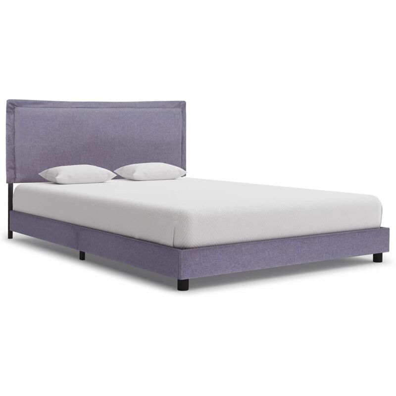 

Estructura de cama de tela gris claro 120x200 cm