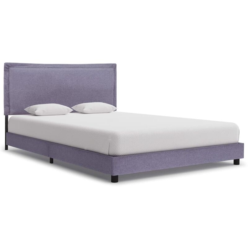 

Estructura de cama de tela gris claro 120x200 cm