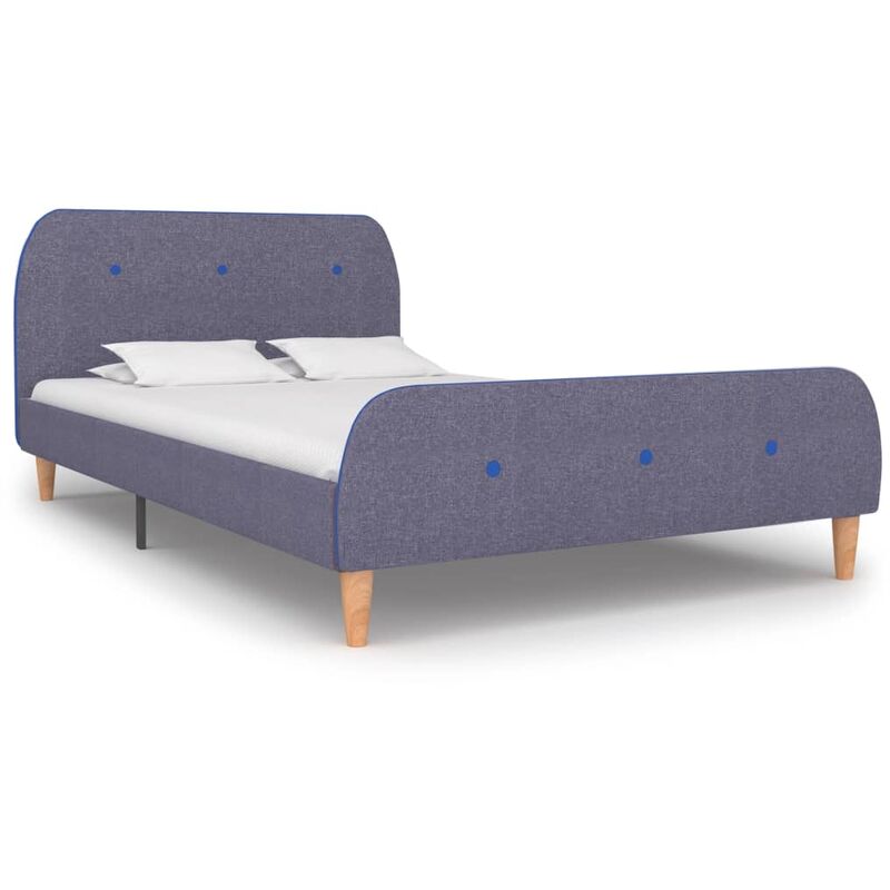 

Estructura de cama de tela gris claro 120x200 cm - Gris