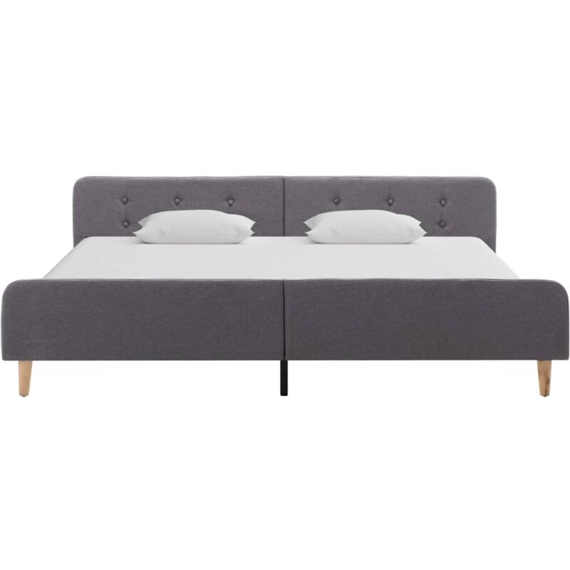 

vidaXL Estructura de Cama de Tela Gris Claro 180x200 cm - Gris