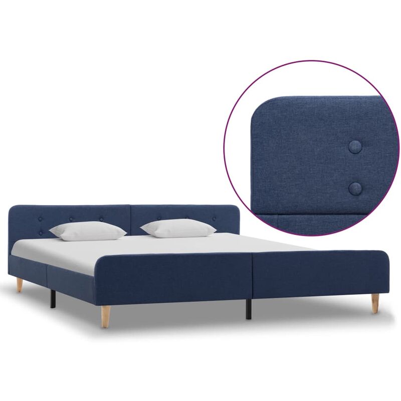 

Estructura de Cama de Tela Azul 180x200 cm - Azul - Vidaxl