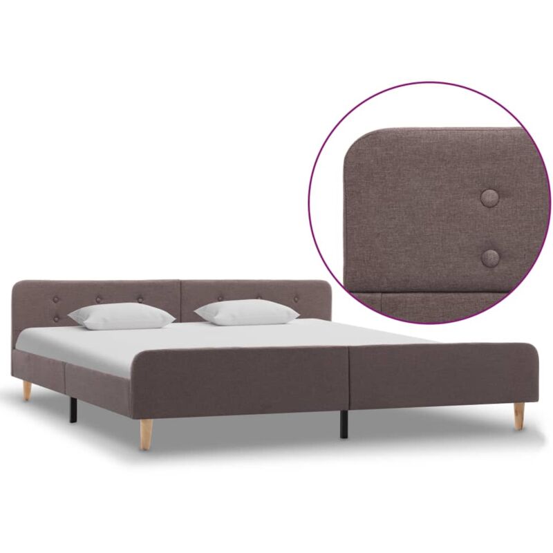 

Estructura de Cama de Tela Gris Topo 180x200 cm - Gris Topo - Vidaxl