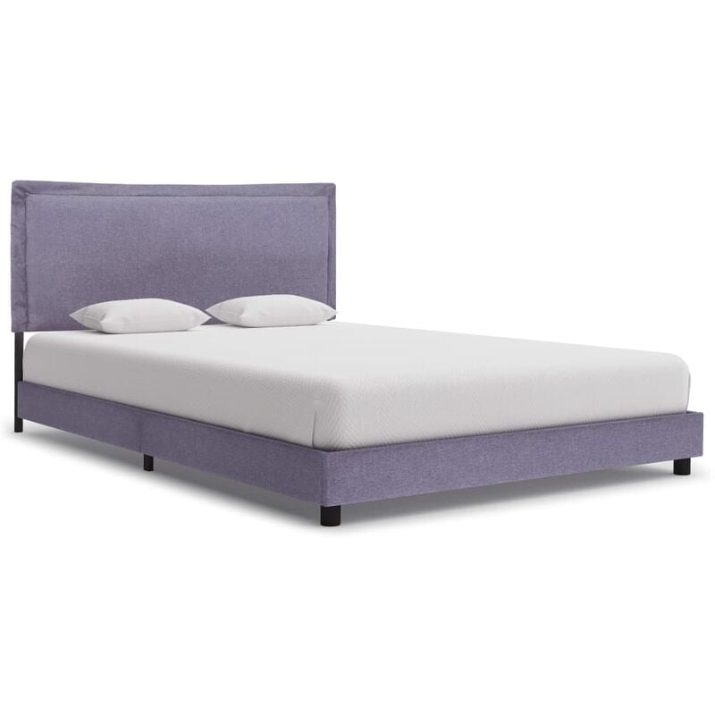 

Estructura de cama de tela gris claro 140x200 cm