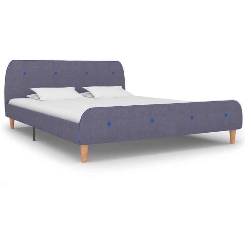 

Estructura de cama de tela gris claro 180x200 cm