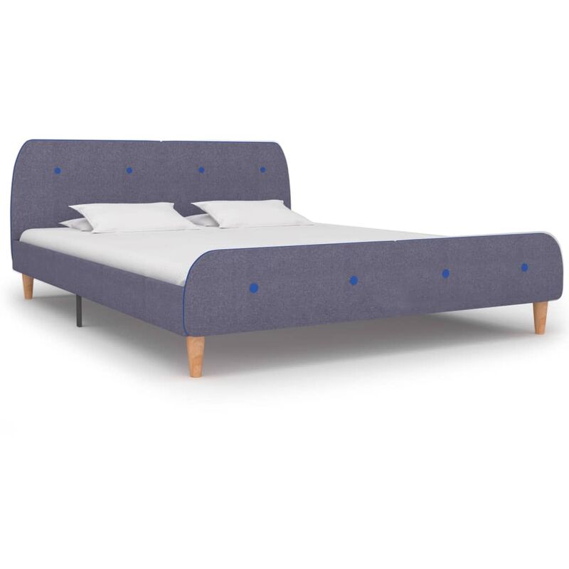 

Estructura de cama de tela gris claro 180x200 cm - Gris