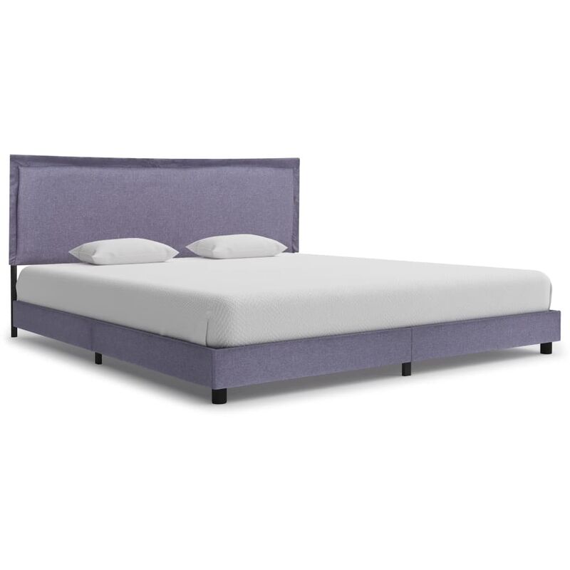 

Estructura de cama de tela gris claro 180x200 cm - Gris