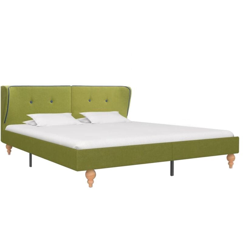 

vidaXL Estructura de Cama de Tela Verde 160x200 cm - Verde