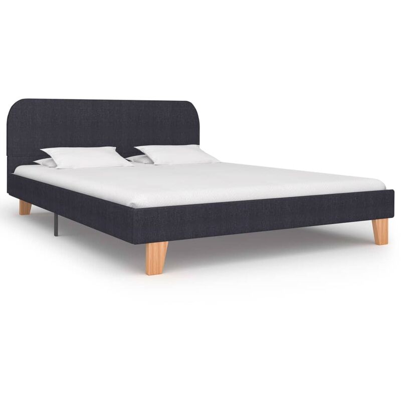 

Estructura de cama de tela gris oscura 140x200 cm - Gris