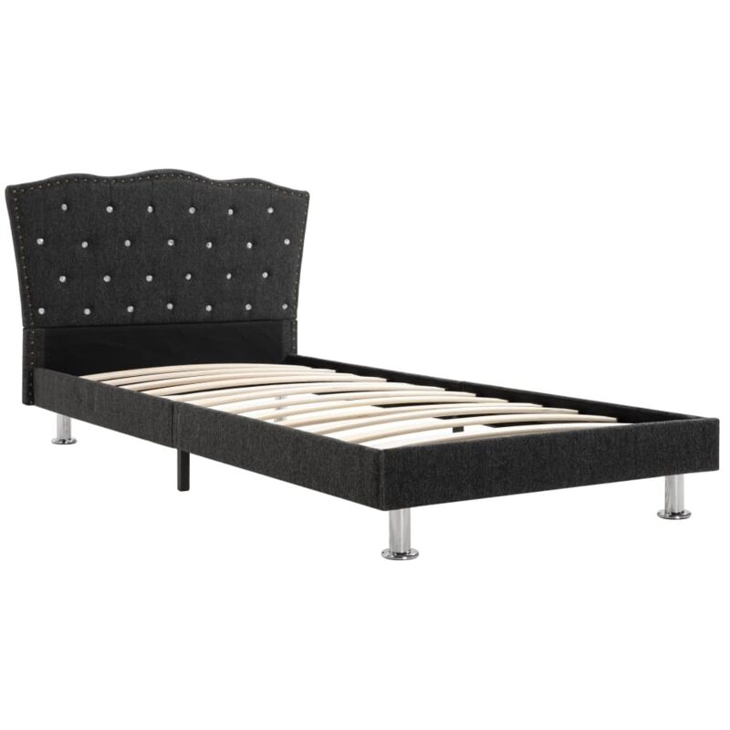

Estructura de Cama de Tela Gris Oscura 90x200 cm - Gris - Vidaxl