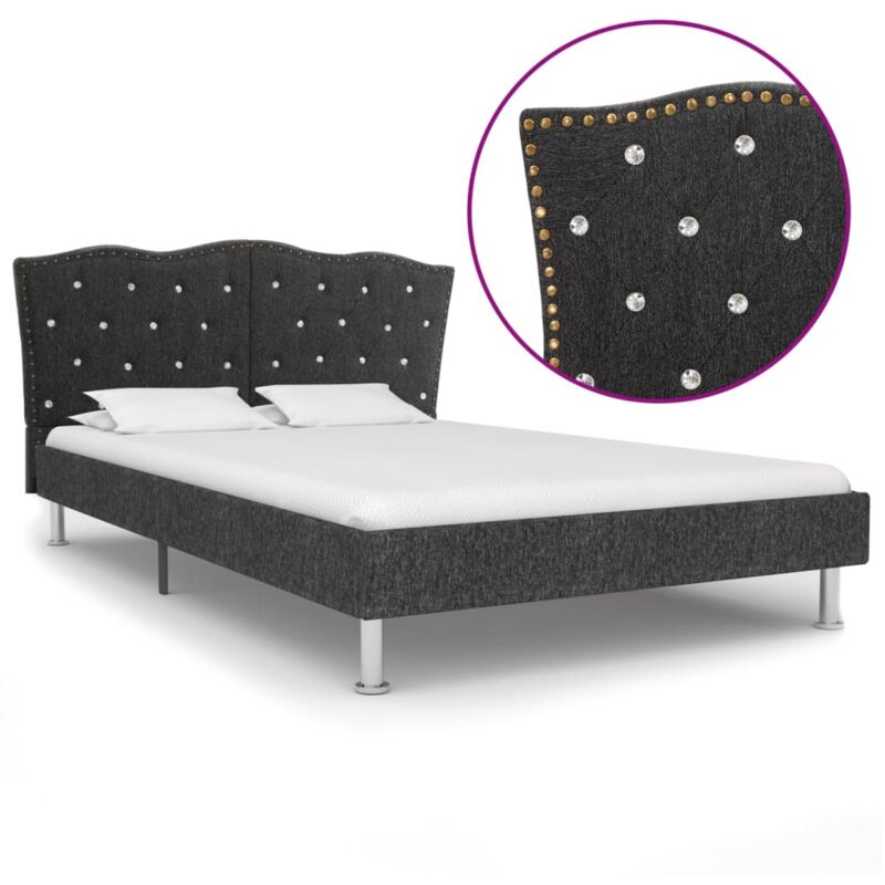 

Estructura de Cama de Tela Gris Oscura 140x200 cm - Gris - Vidaxl