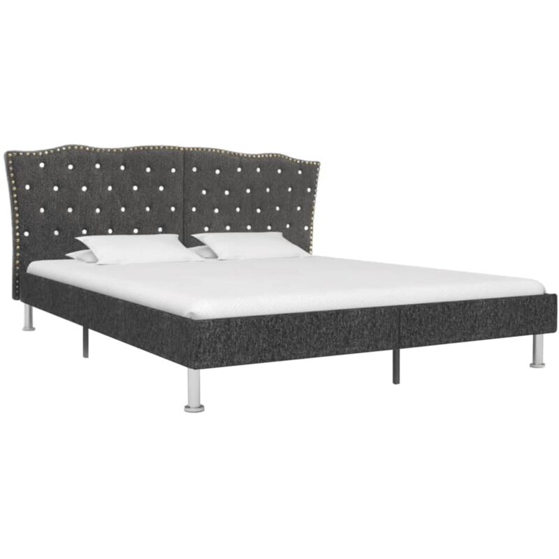 

Estructura de Cama de Tela Gris Oscura 160x200 cm - Gris - Vidaxl