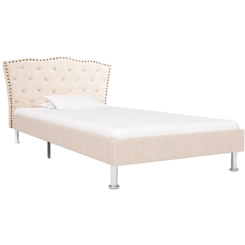 

Estructura de Cama de Tela Beige 90x200 cm - Beige - Vidaxl