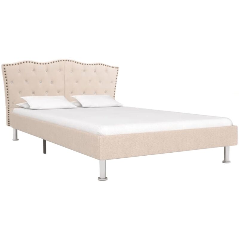 

Estructura de Cama de Tela Beige 140x200 cm - Beige - Vidaxl