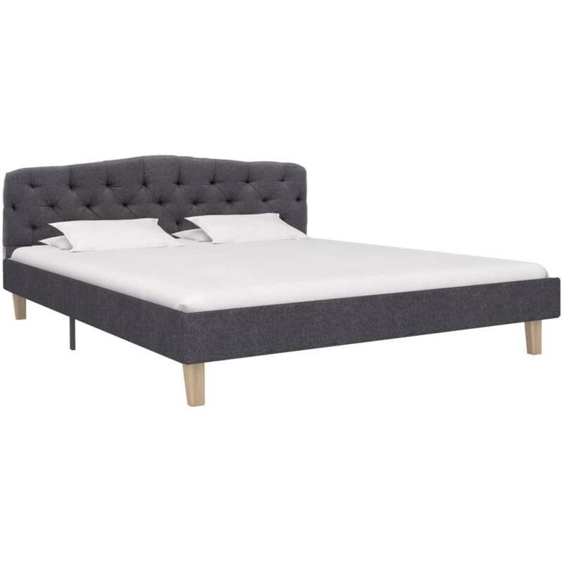 

Estructura de Cama de Tela Gris Oscura 140x200 cm - Gris - Vidaxl