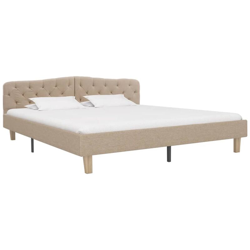 

Estructura de Cama de Tela Beige 180x200 cm - Beige - Vidaxl
