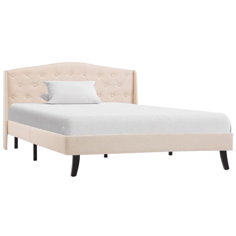 

Estructura de Cama de Tela Crema 120x200 cm - Crema - Vidaxl