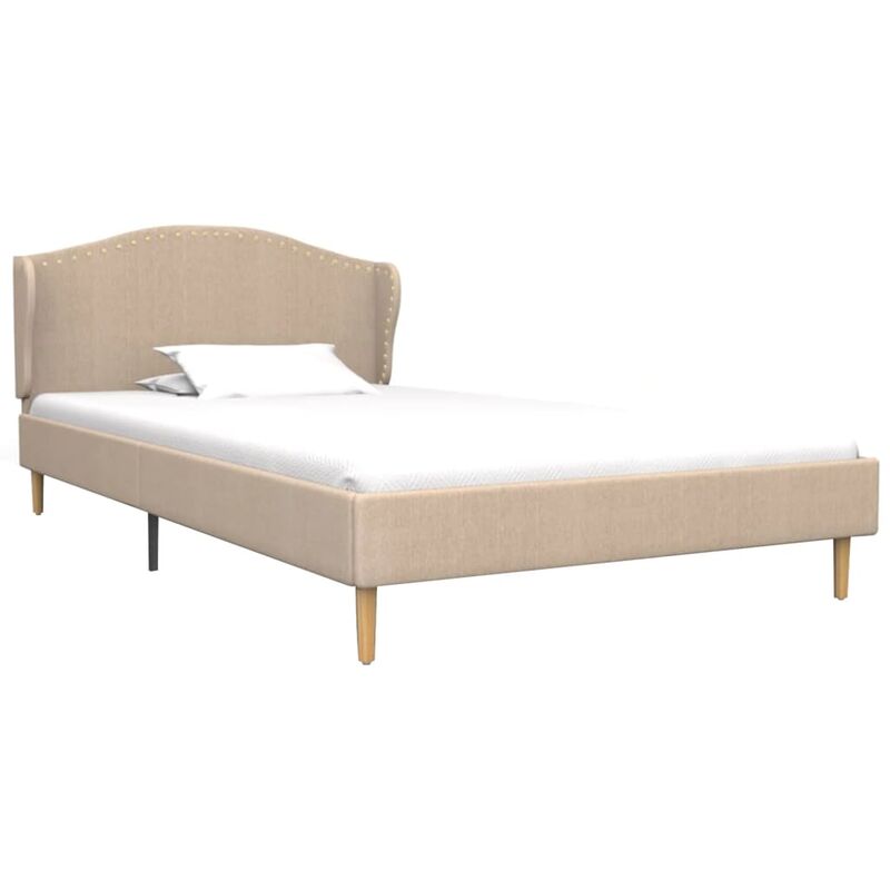 

Estructura de Cama de Tela Beige 90x200 cm - Beige - Vidaxl